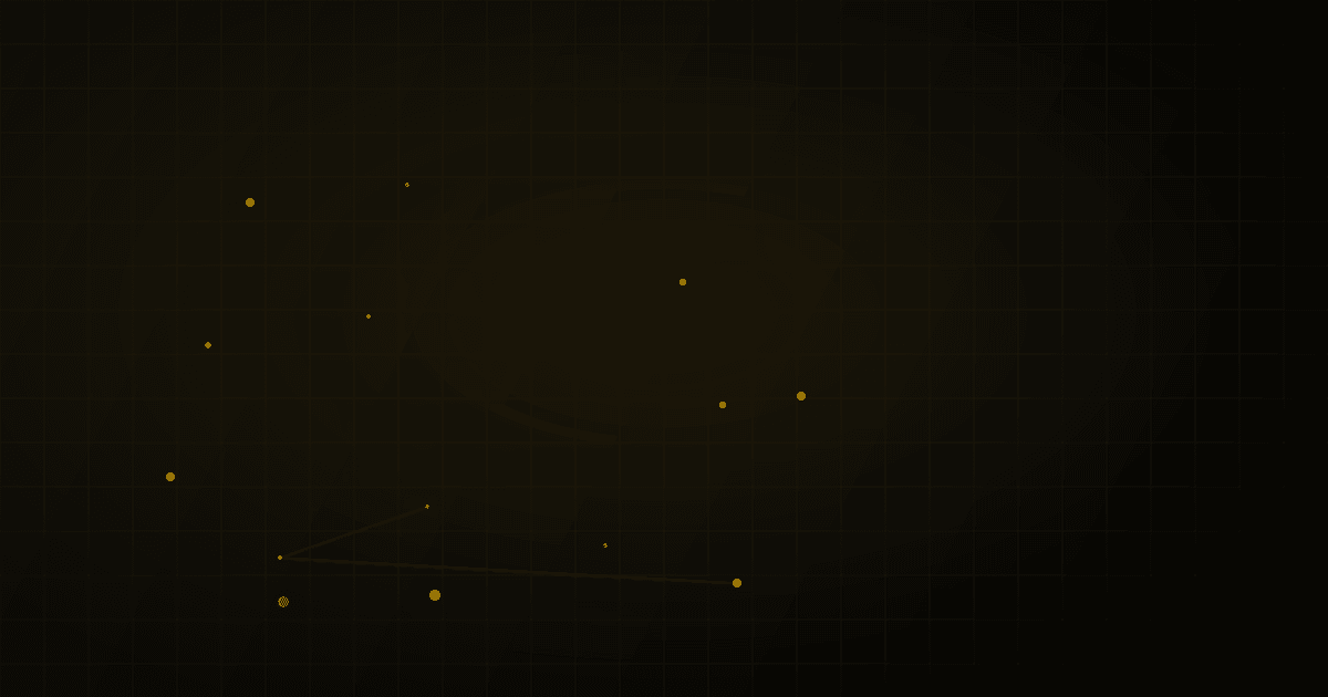 Abstract constellation of faint connected dots and thin lines scattered across a dark field.