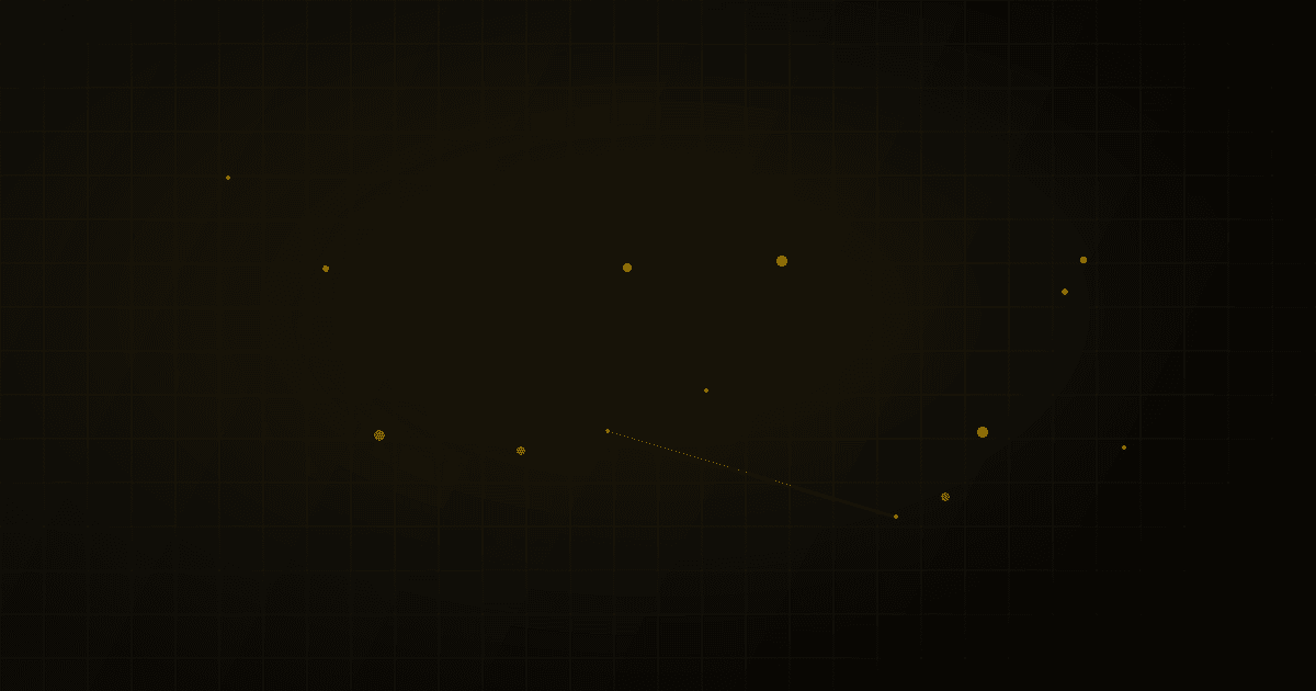 Abstract constellation of faint connected dots and thin lines forming loose geometric clusters.