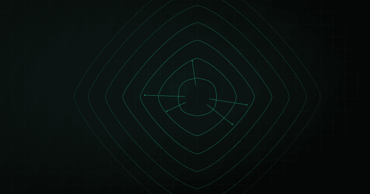 Abstract topographic map with faint contour lines and thin teal analysis vectors.