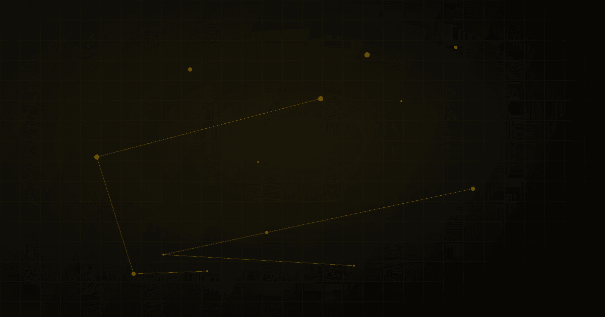 Abstract dark background scattered with faint dotted constellation points connected by thin white lines.