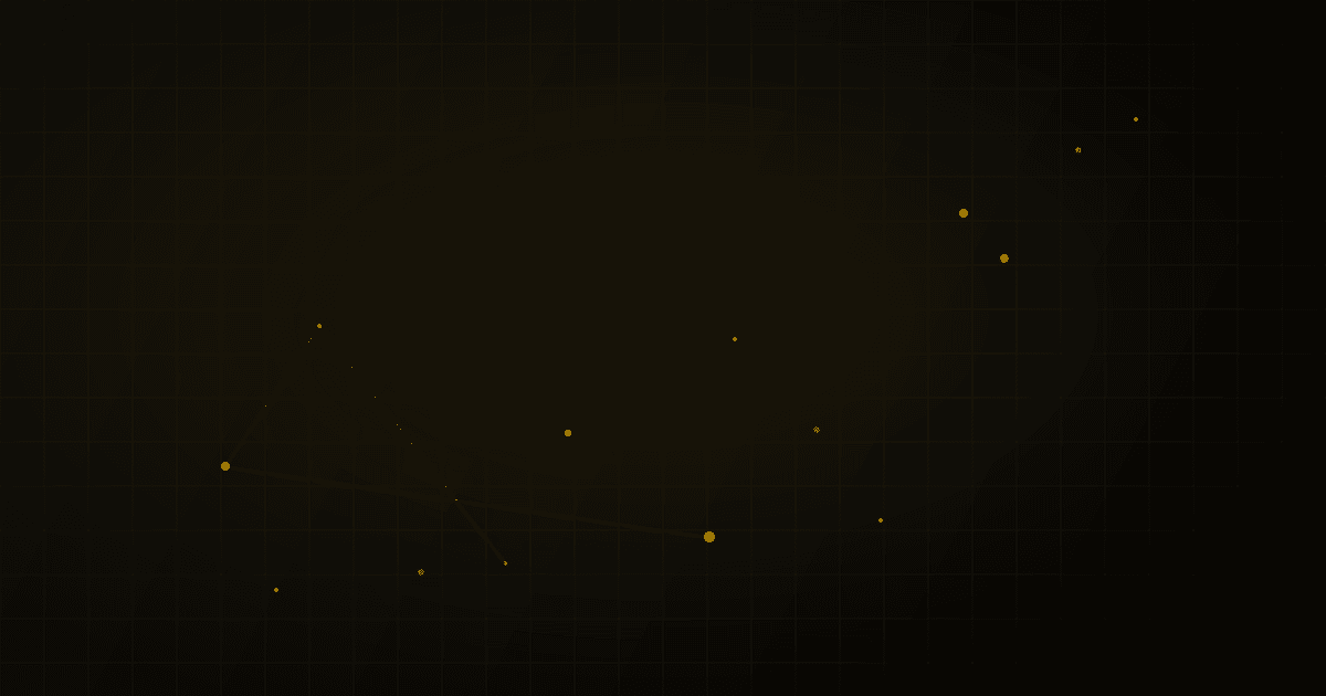 Abstract constellation of faint dotted points connected by thin lines against a dark background.